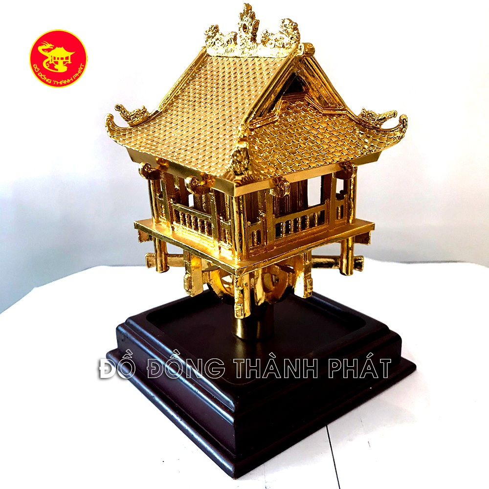 Mô hình Chùa Một Cột bằng đồng mạ vàng 24k BELUX #47 Mô hình Chùa Một Cột bằng đồng mạ vàng 24k BELUX